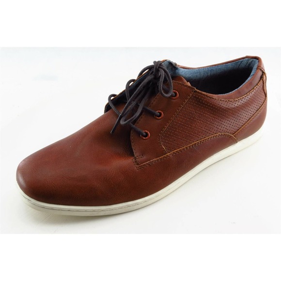 Aldo Shoes Sz 10 M Almond Toe Brown Derby‎ Oxfords Synthetic Men - Picture 1 of 7